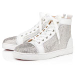 Christian Louboutin Louis High-top sneakers Suede and strass White 3180666WH43