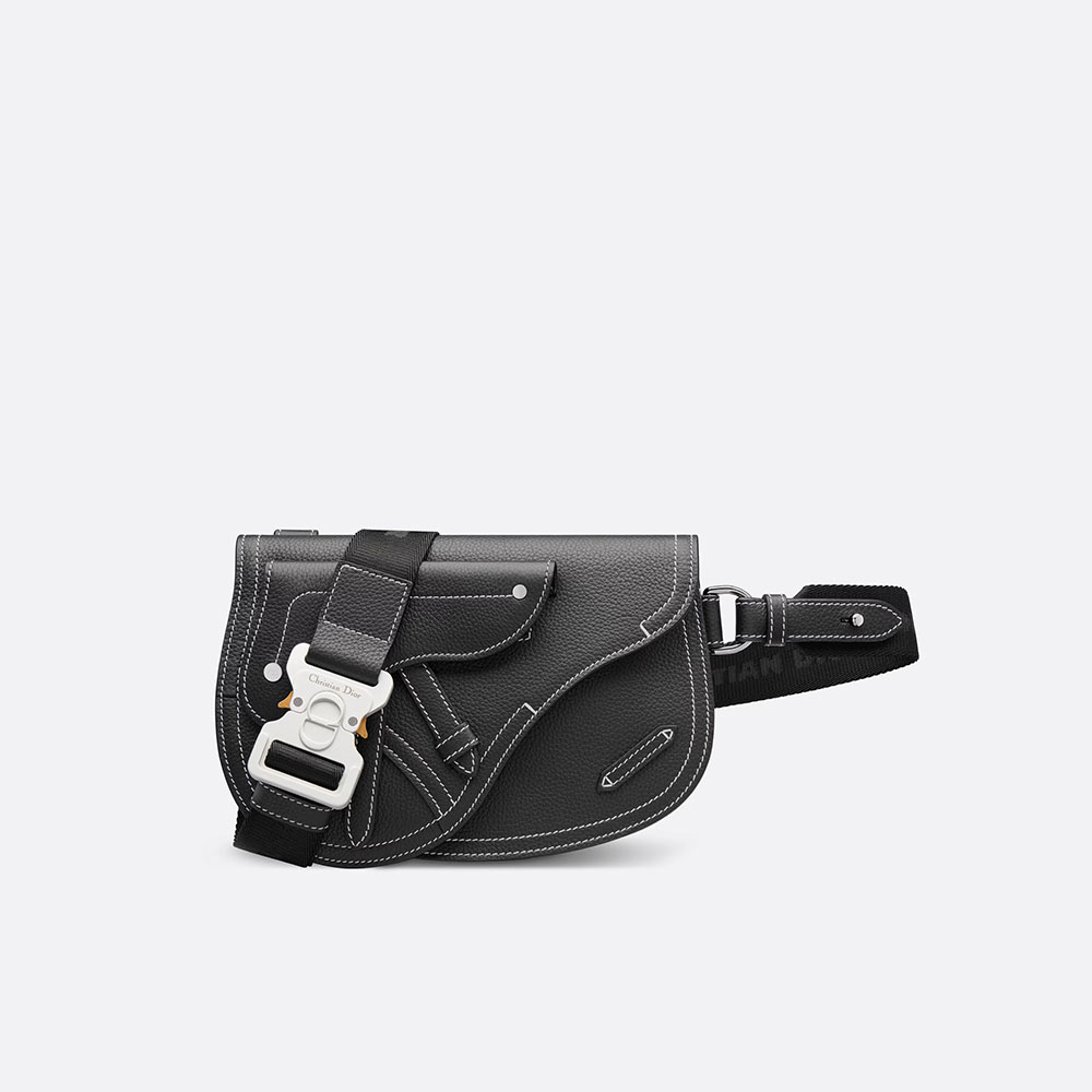 Dior Saddle Pouch Black Grained Calfskin 1ADPO044YKK H00N: Image 1