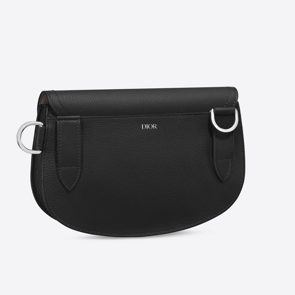 Dior Saddle Pouch Black Grained Calfskin 1ADPO095YMJ H00N: Image 2