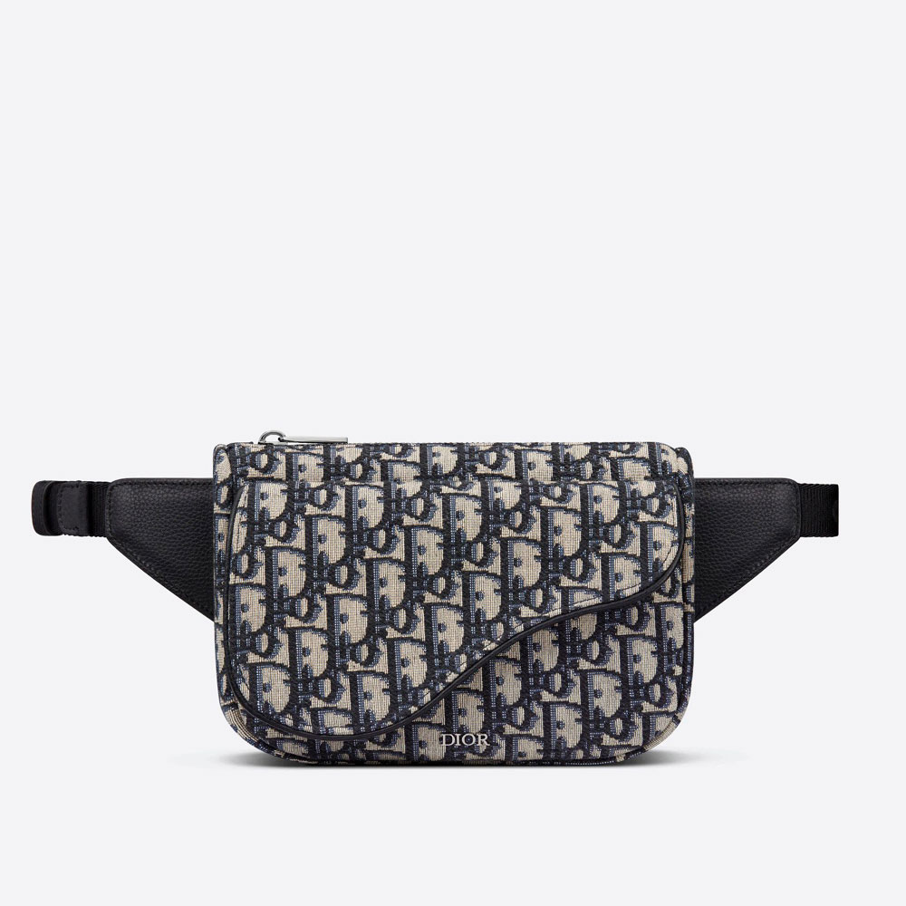 Saddle Belt Bag Beige and Black Dior Oblique Jacquard 1ADPO223YKY H27E: Image 1