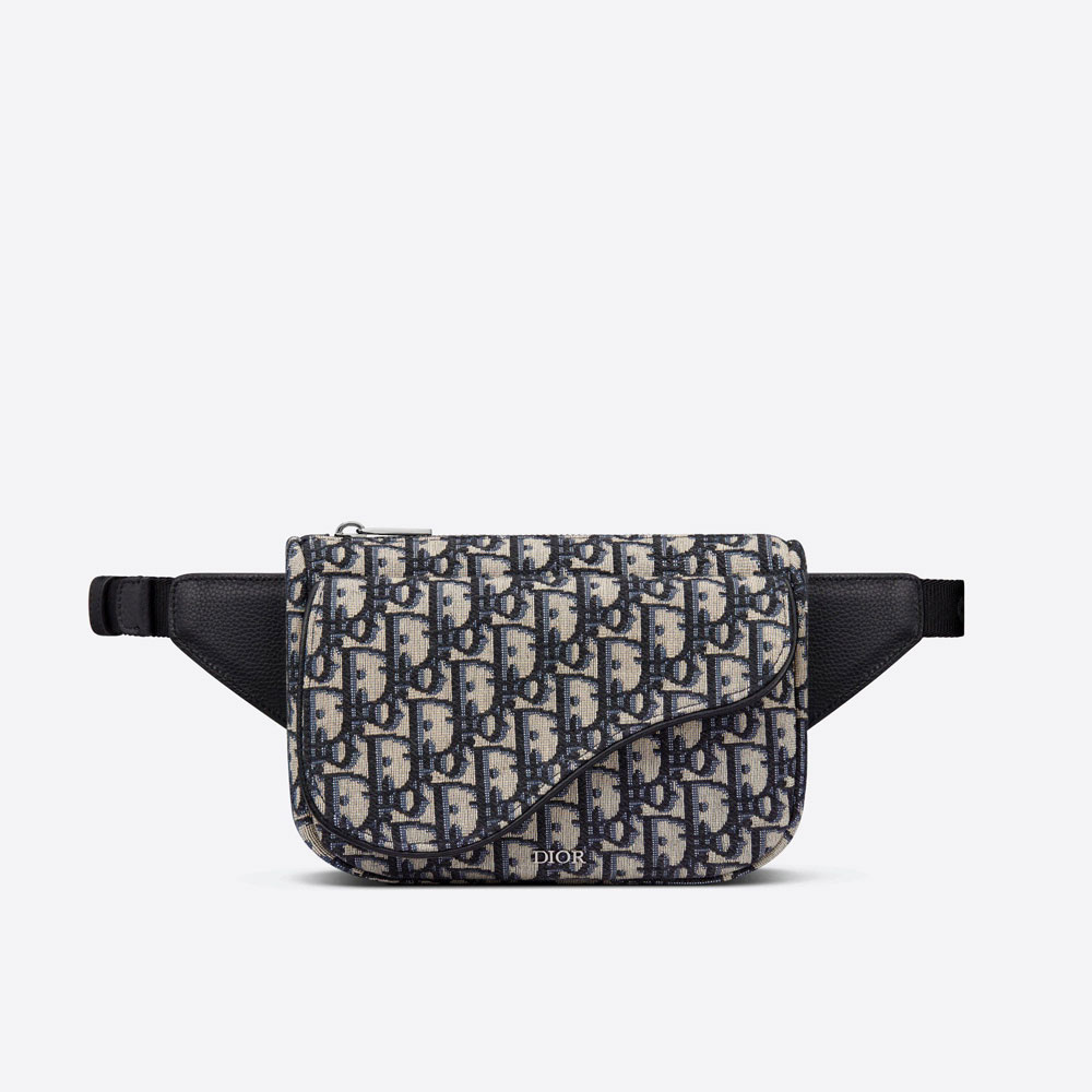 Saddle Belt Bag Beige and Black Dior Oblique Jacquard 1ADPO223YKY H27E: Image 2