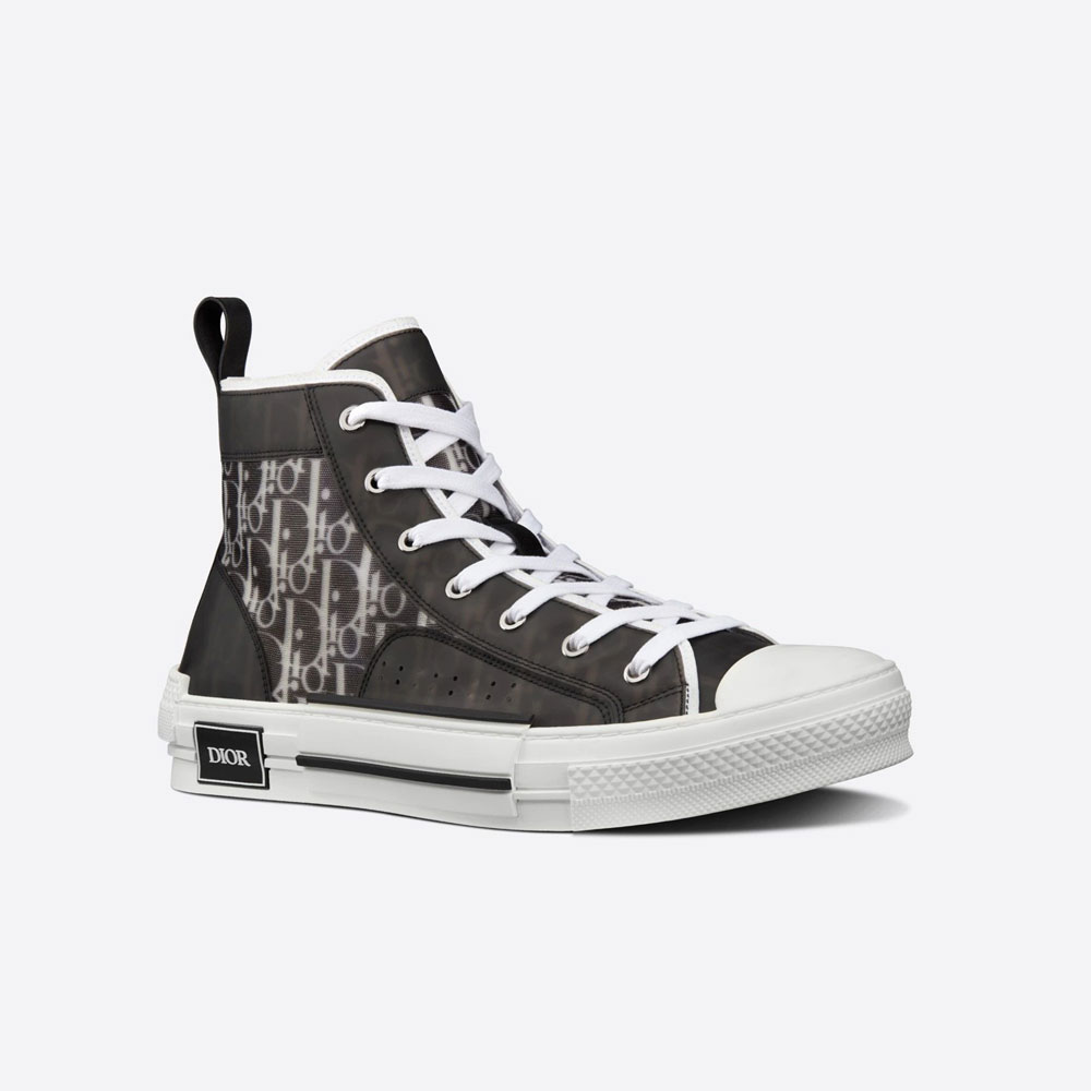 B23 High Top Sneaker Black and White Dior Oblique Canvas 3SH118YJP H961: Image 1
