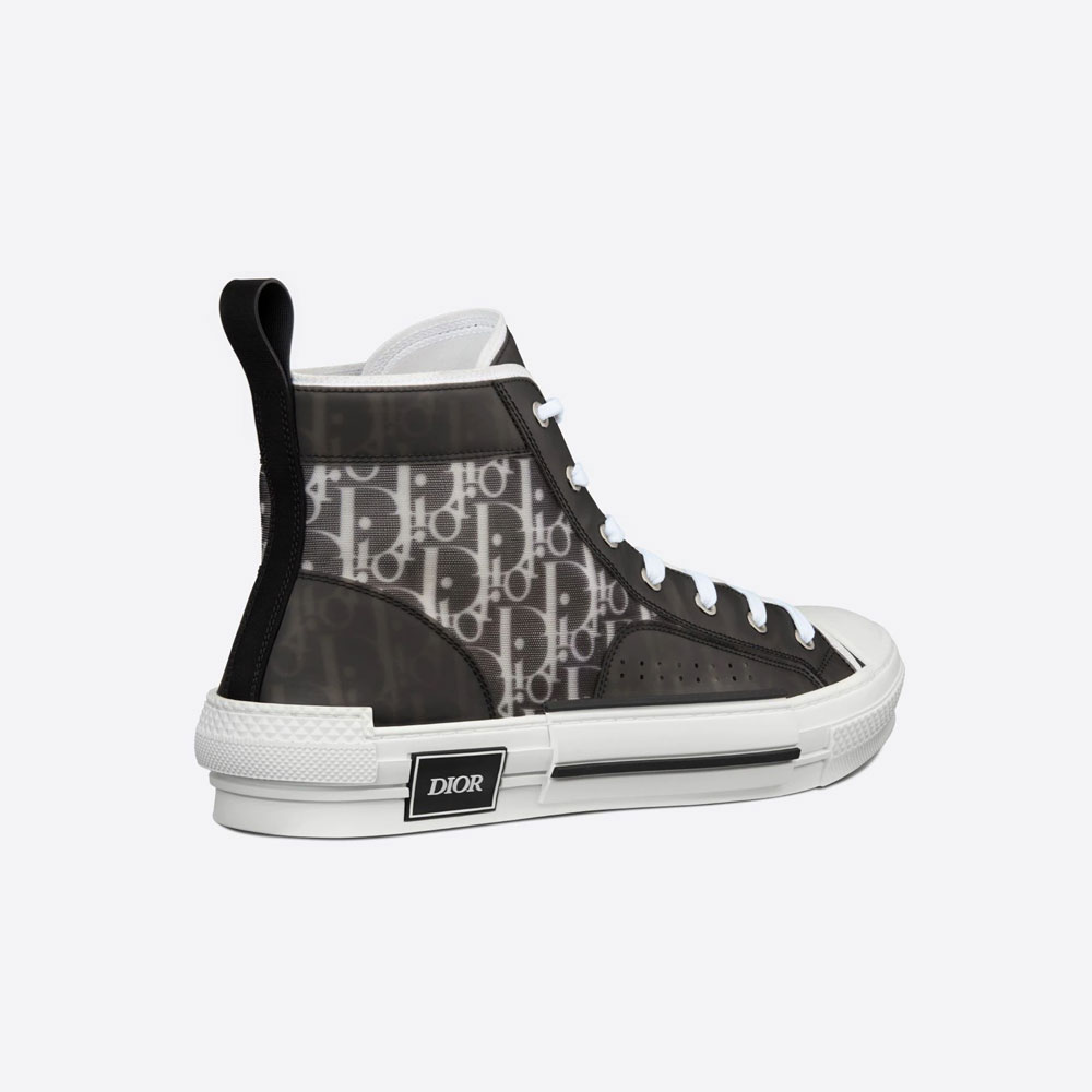 B23 High Top Sneaker Black and White Dior Oblique Canvas 3SH118YJP H961: Image 2