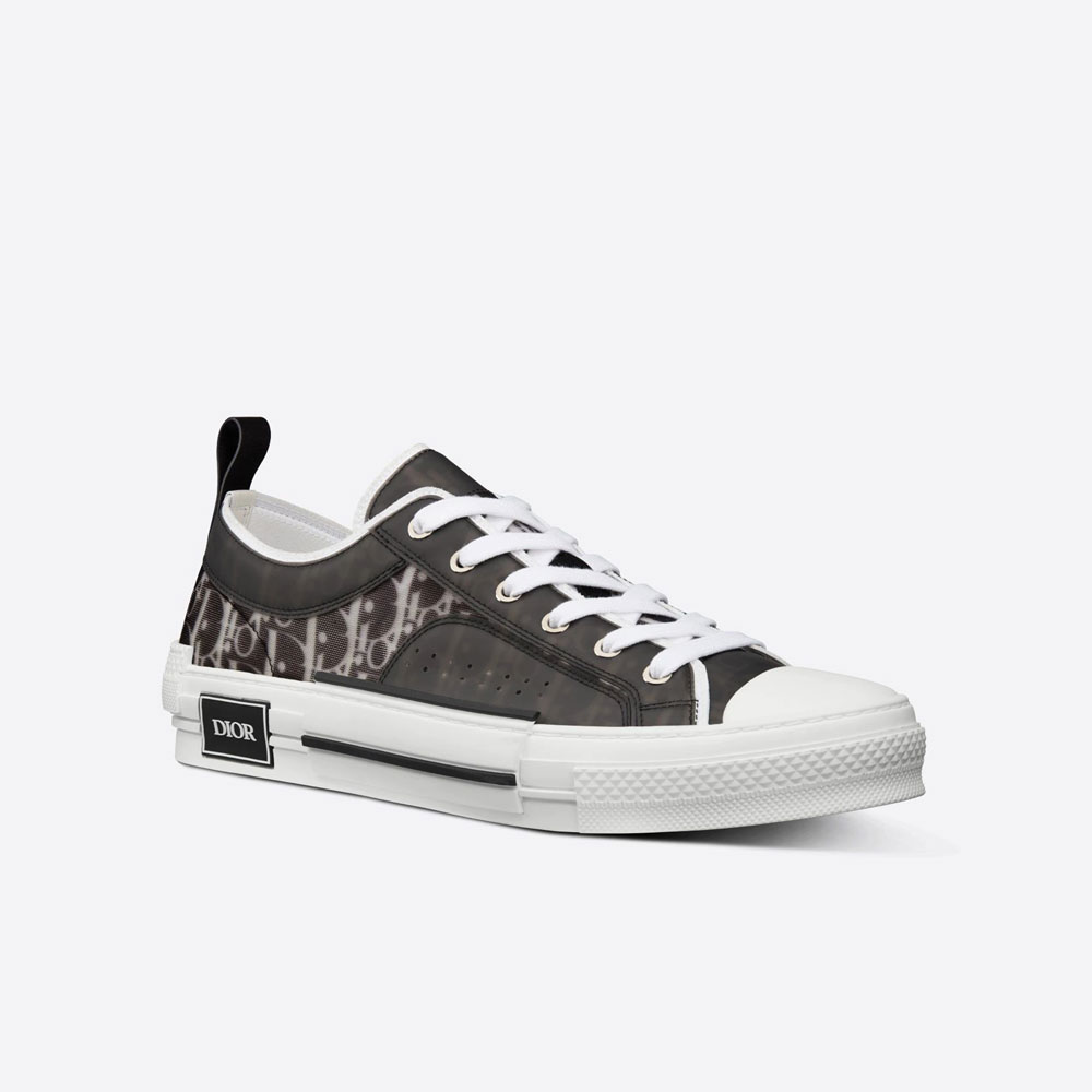 B23 Low Top Sneaker Black and White Dior Oblique Canvas 3SN249YJP H961: Image 1