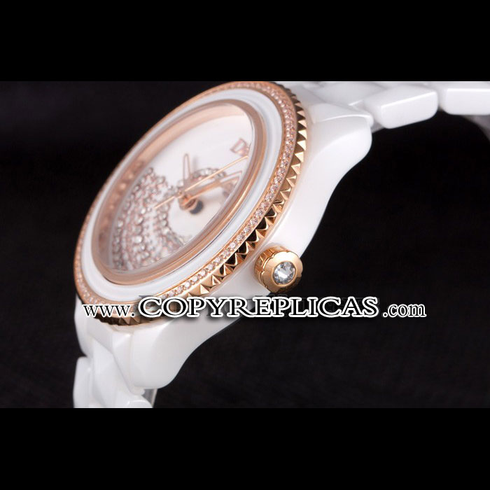 Dior VIII Grand Bal Rose Gold Bezel White Bracelet DIOR6164: Image 3
