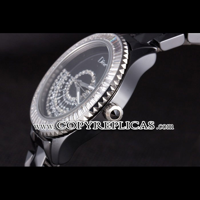 Dior VIII Baguette Cut White Diamonds with Diamond Encrusted Dial DIOR6167: Image 3