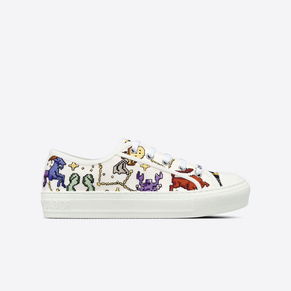 Walk n Dior Sneaker Embroidered with Pixel Zodiac Motif KCK211ZPE S43L: Image 1
