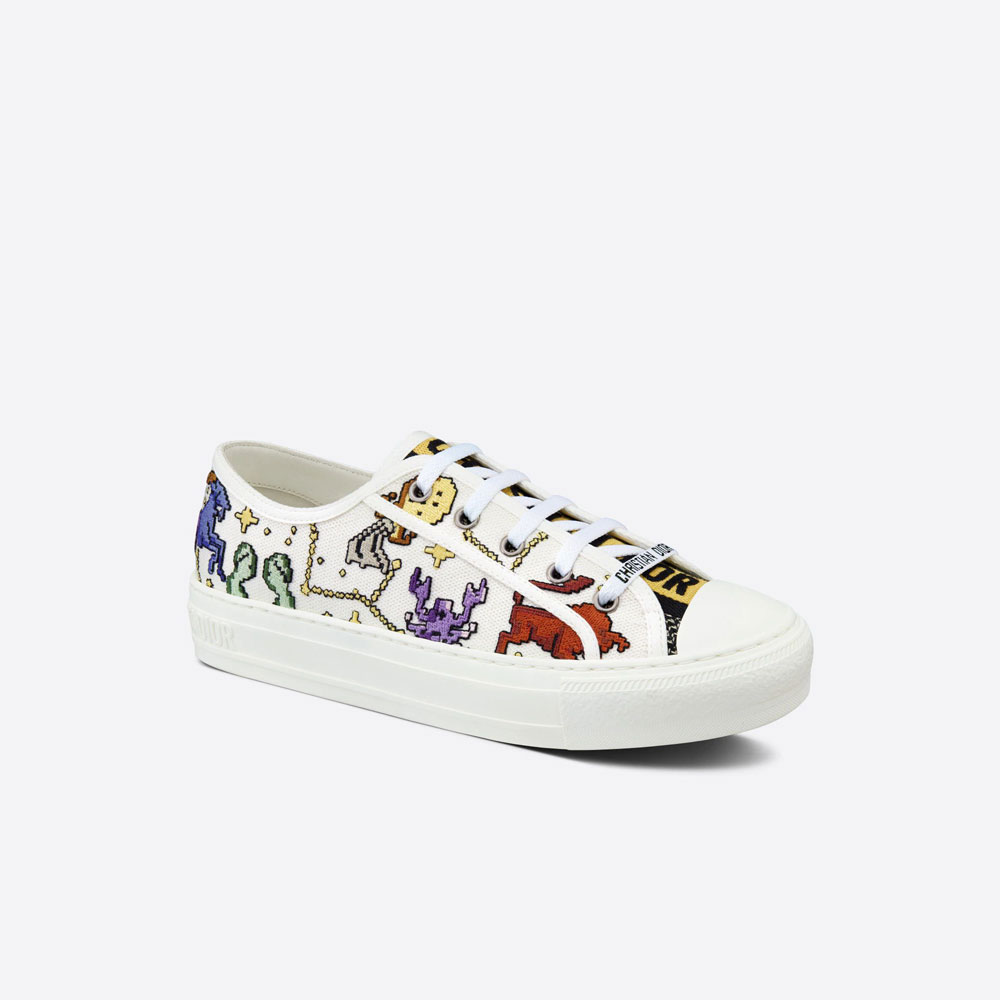 Walk n Dior Sneaker Embroidered with Pixel Zodiac Motif KCK211ZPE S43L: Image 2