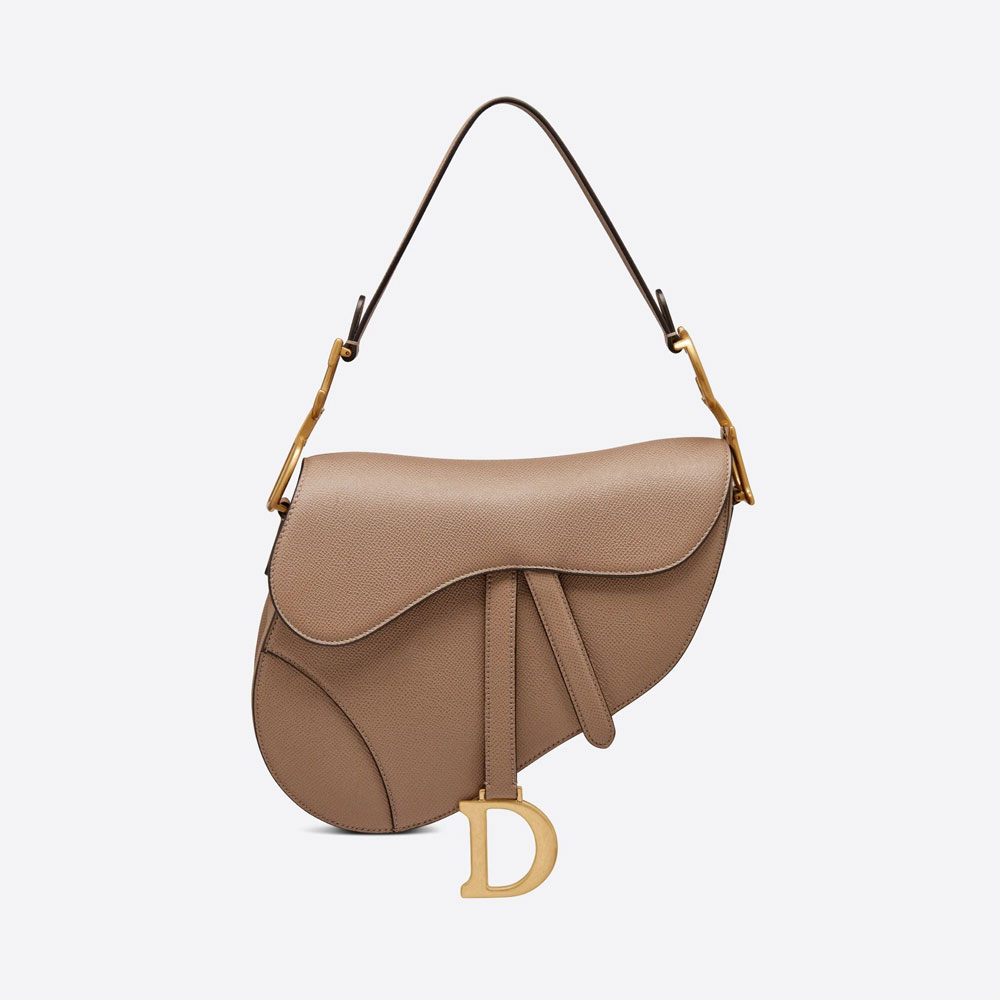 Dior Saddle Bag Warm Taupe Grained Calfskin M0446CBAA M45M: Image 1
