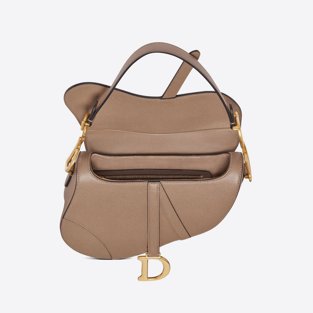 Dior Saddle Bag Warm Taupe Grained Calfskin M0446CBAA M45M: Image 3