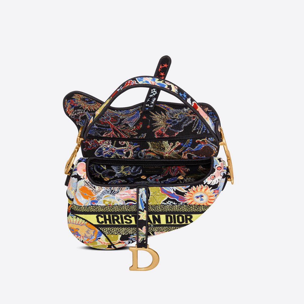 Saddle Bag Black Dior Zodiac Fantastico Embroidery M0446CRVK M911: Image 3