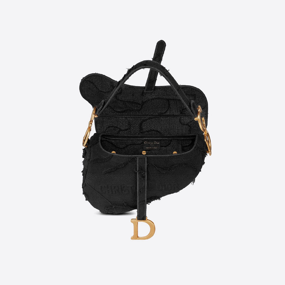 Dior Saddle Bag Black Camouflage Embroidery M0446CWAH M989: Image 2