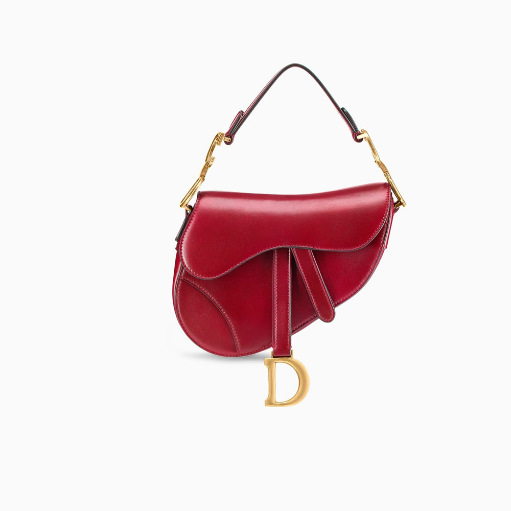 Dior Mini Saddle bag in red calfskin M0447CWGH M41R: Image 1