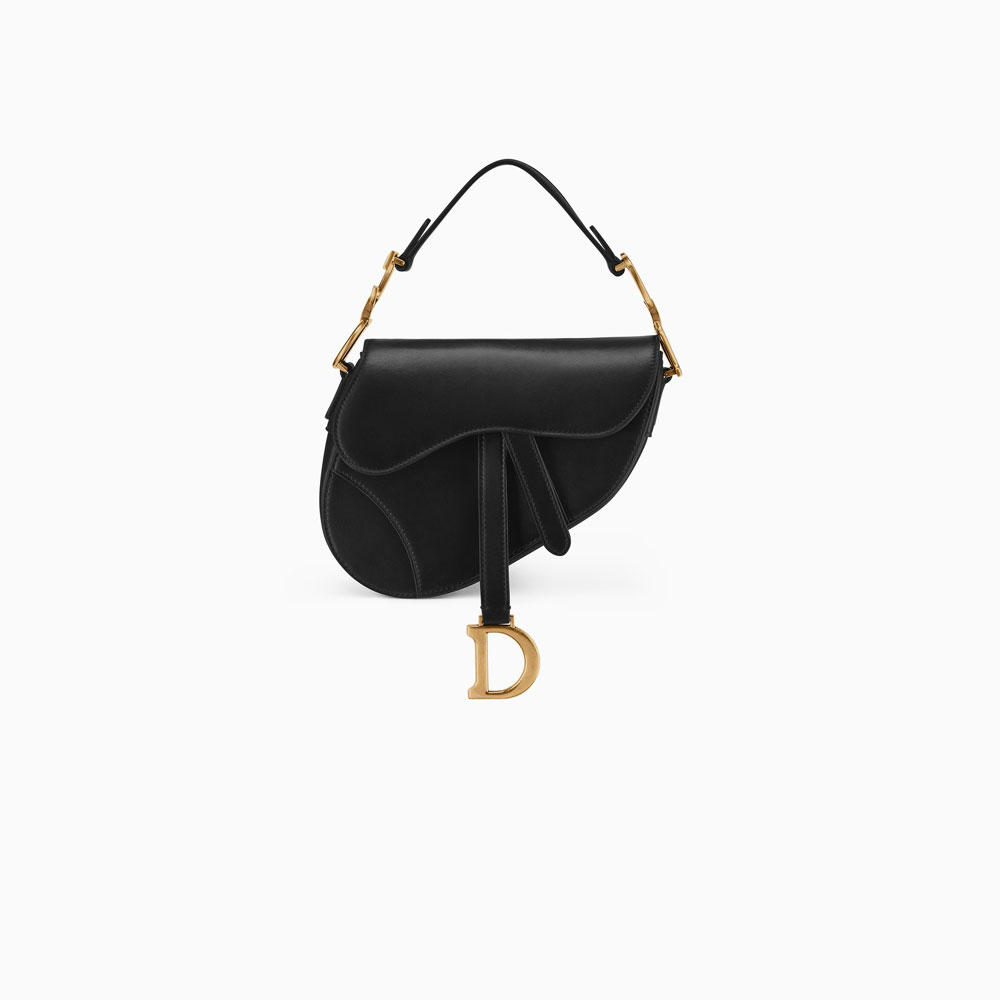 Dior Mini Saddle bag in black calfskin M0447CWGH M900: Image 1