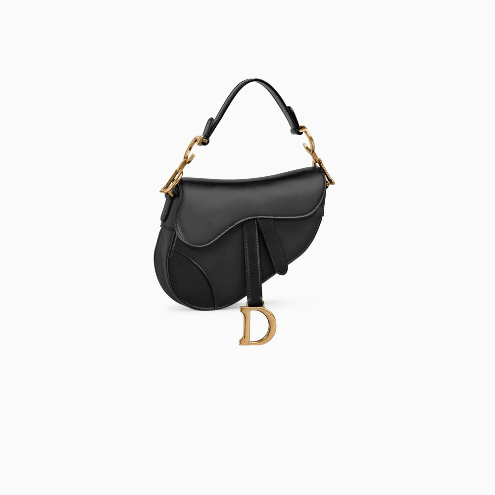 Dior Mini Saddle bag in black calfskin M0447CWGH M900: Image 2
