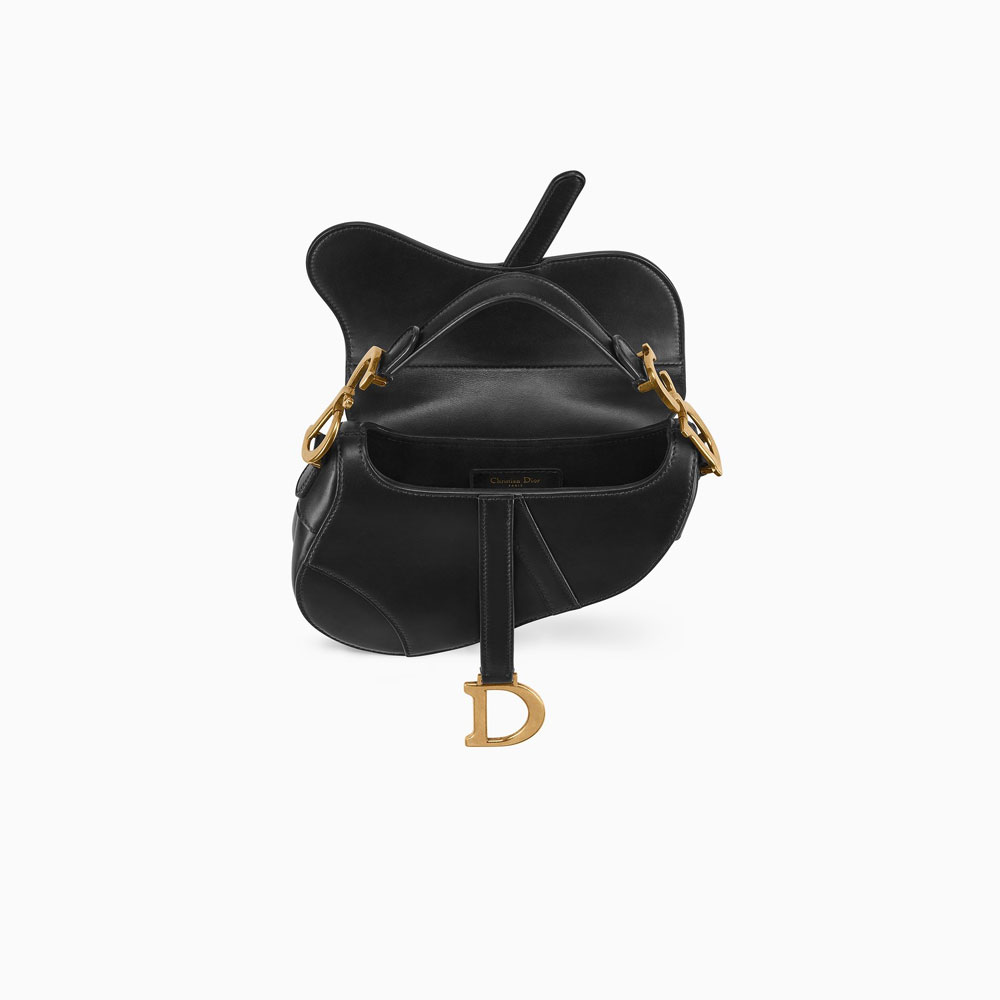 Dior Mini Saddle bag in black calfskin M0447CWGH M900: Image 3