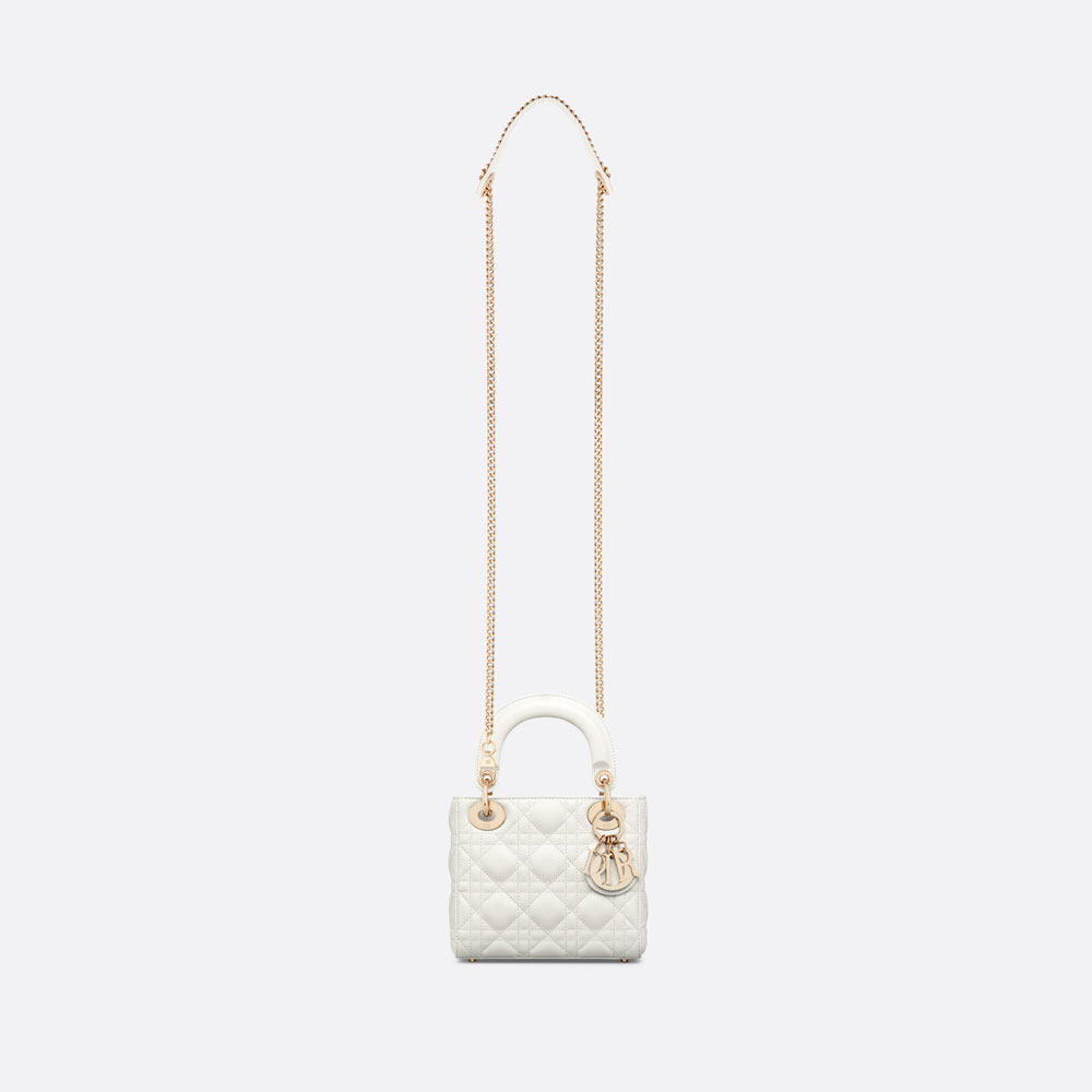 Mini Lady Dior Bag Latte Cannage Lambskin M0505ONGE M030: Image 3