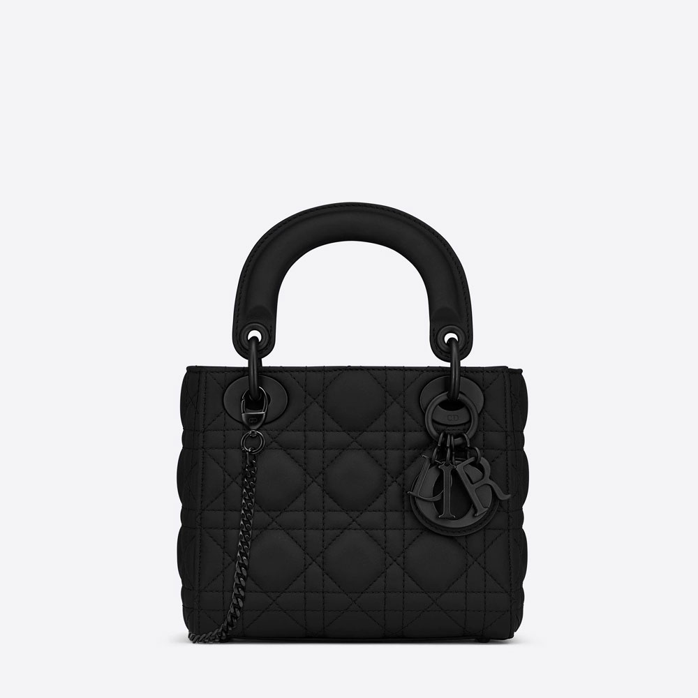 Mini Lady Dior Bag Black Ultramatte Cannage Calfskin M0505SLOI M989: Image 1