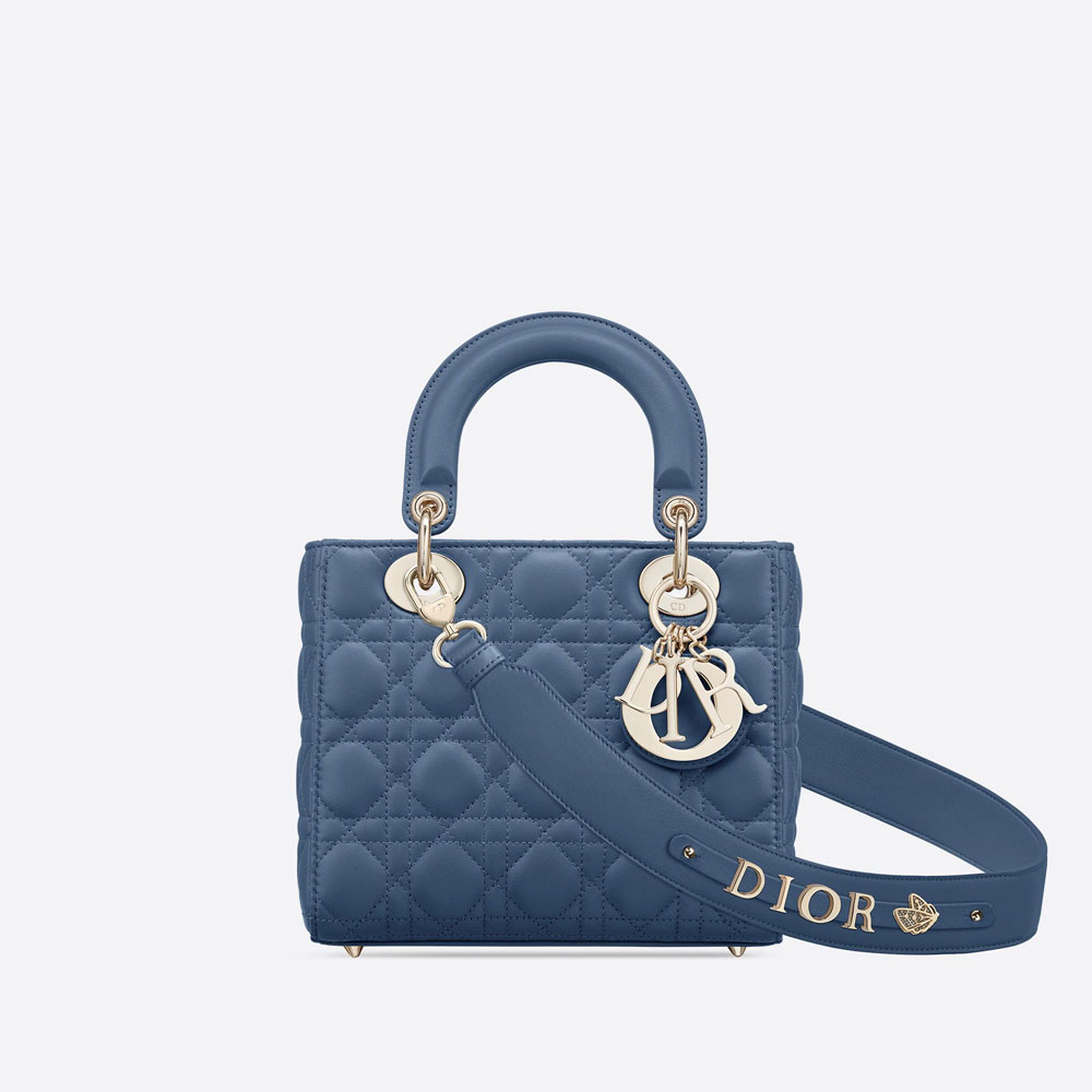 Small Lady Dior My ABCDior Bag Denim Cannage Lamb M0538OCAL M90B: Image 1