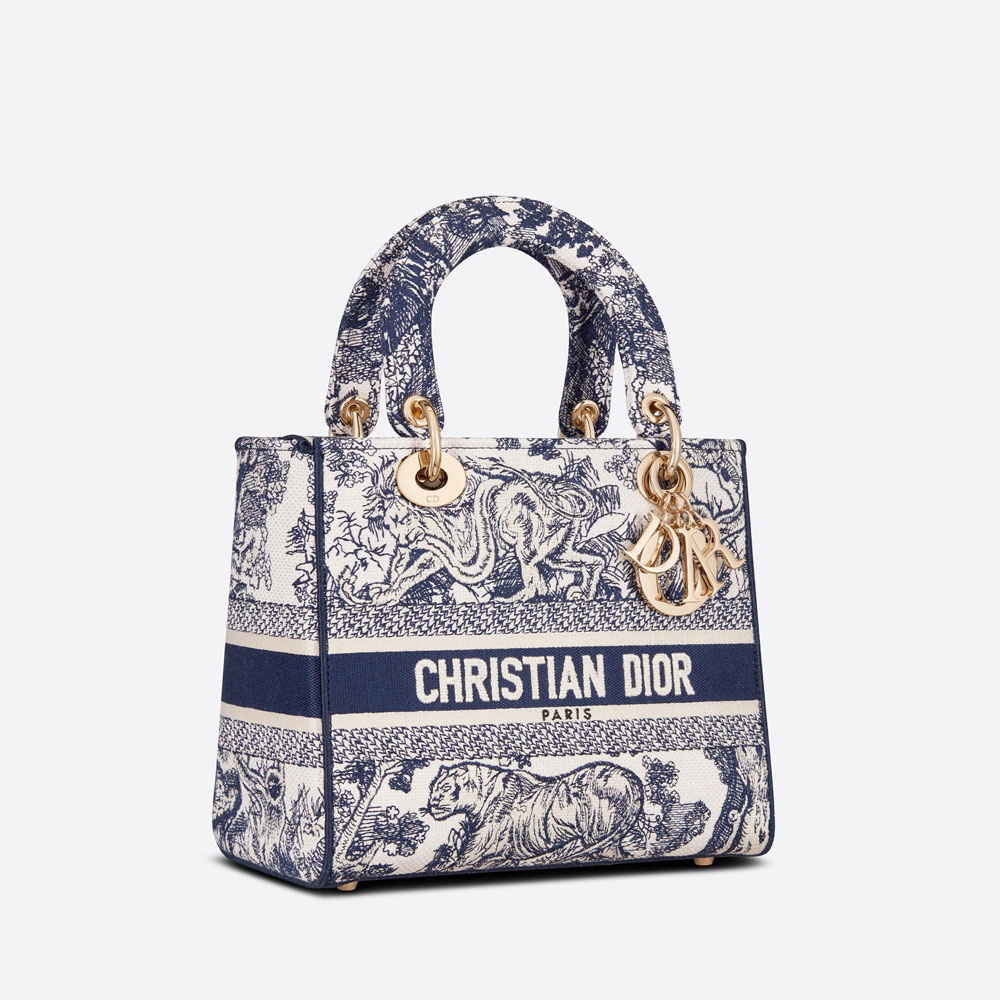 Dior Medium Lady D Lite Bag Toile de Jouy Embroidery M0565OTDT M808: Image 2