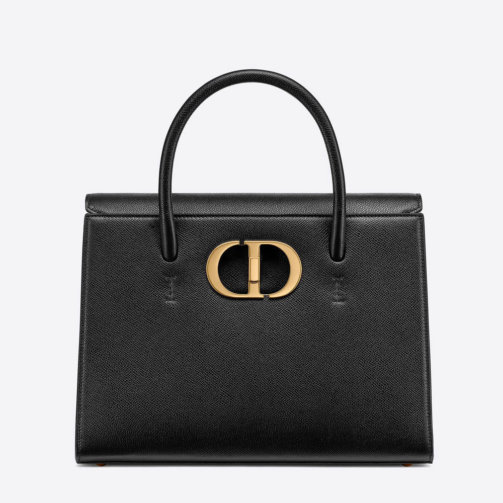 Dior Large St Honore Tote Black Grained Calfskin M9306UBAE M900: Image 1