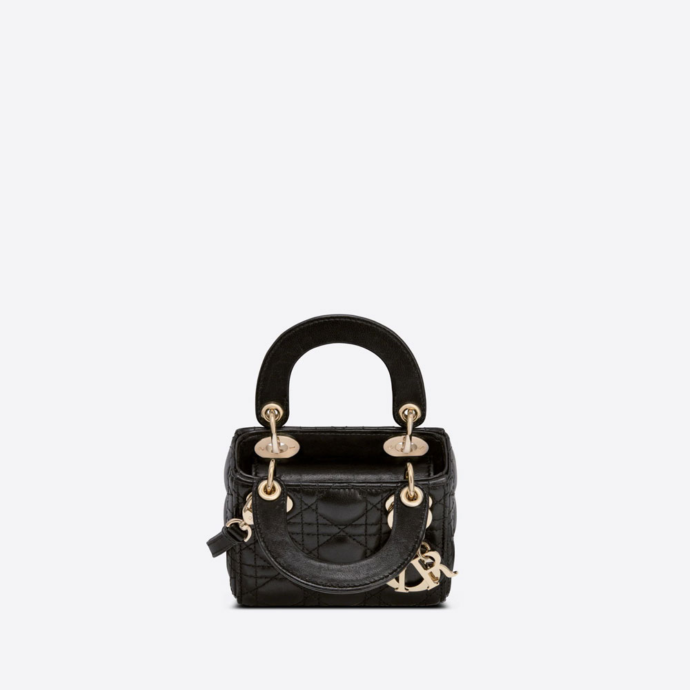 Micro Lady Dior Bag Black Cannage Lambskin S0856ONGE M900: Image 3