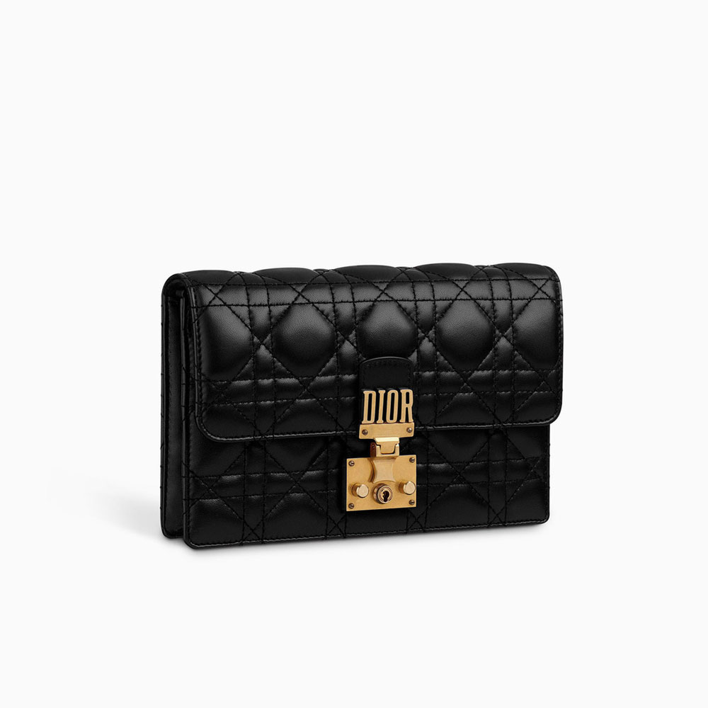 Dioraddict Wallet on Chain clutch in black lambskin S2012CNMJ M900: Image 2