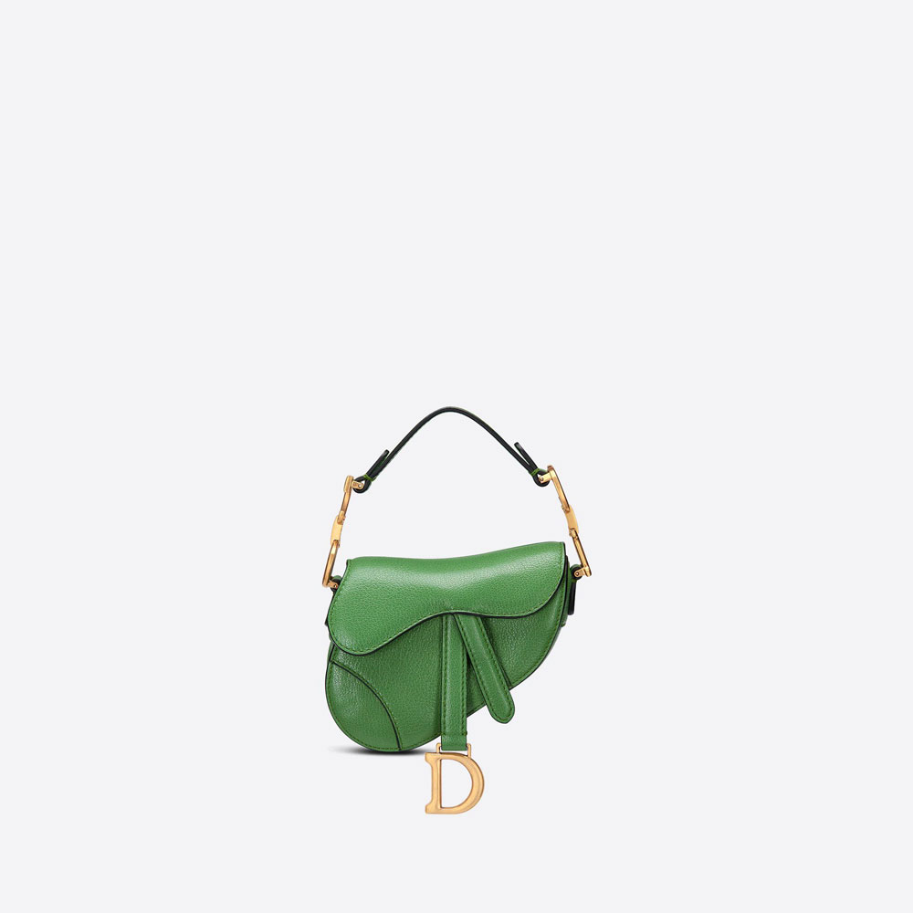 Dior Micro Saddle Bag Bright Green Goatskin S5685CCEH M68H: Image 1