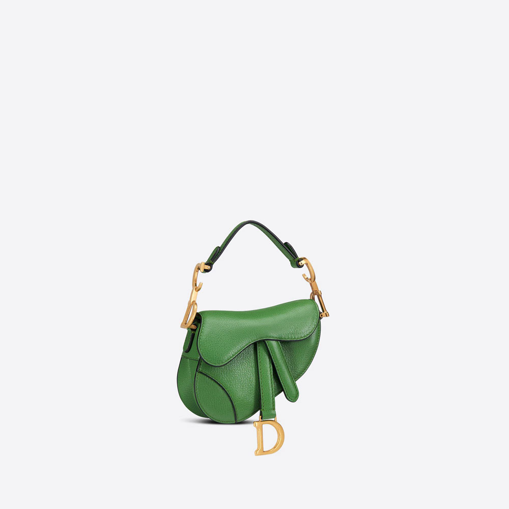 Dior Micro Saddle Bag Bright Green Goatskin S5685CCEH M68H: Image 2