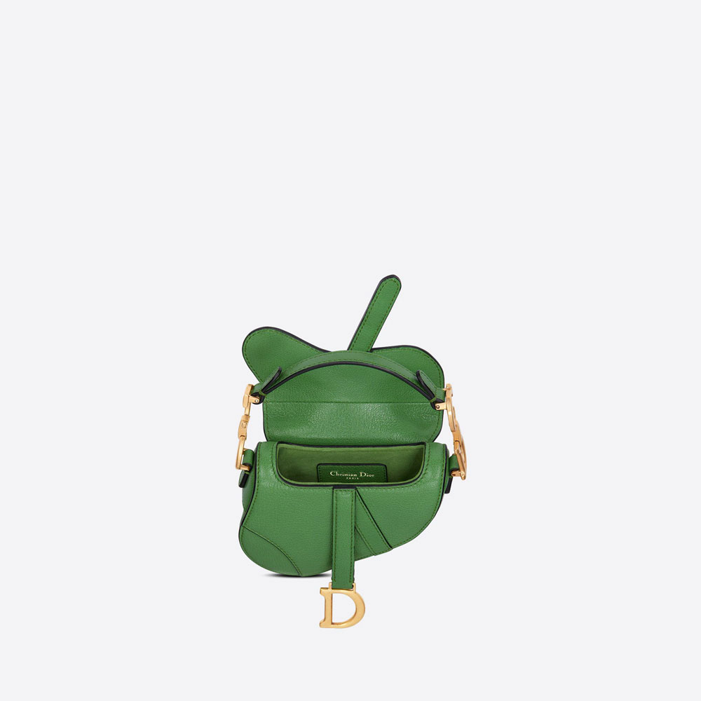 Dior Micro Saddle Bag Bright Green Goatskin S5685CCEH M68H: Image 3