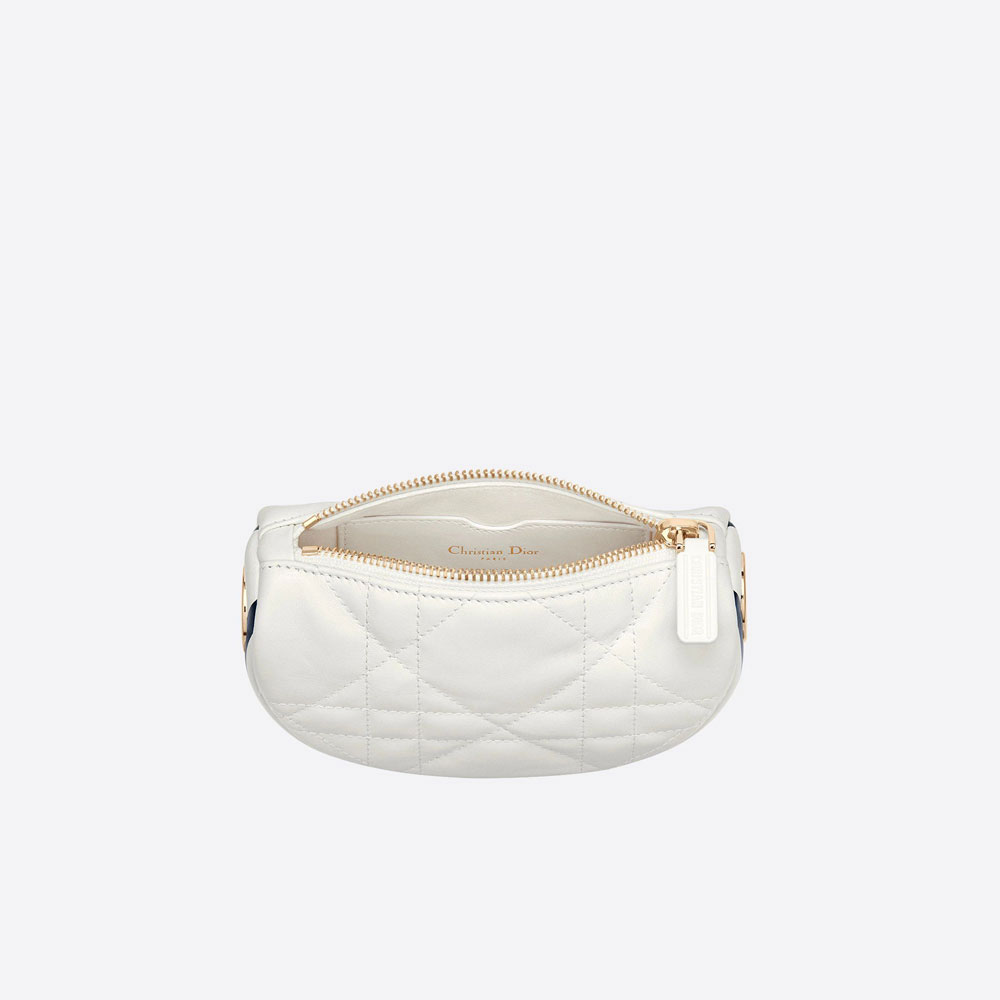 Micro Dior Vibe Hobo Bag White Macrocannage lambskin S7200ONOA M933: Image 3