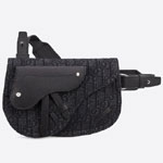 Saddle Pouch Black Dior Oblique Jacquard 1ADPO095YKY H00N