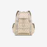 Dior Hit The Road Backpack Natural CD Diamond Canvas 1ESBA163CDP H110