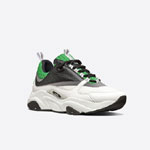 Dior B22 Sneaker White and Green Technical Mesh 3SN231YKA H066