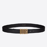 Dior D Fence 30MM Belt Black Smooth Calfskin B0385CVWU M900