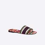 Dior Dway Slide Multicolor Embroidered Cotton KCQ209EET S89Z