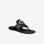 Dior 30 Montaigne Flat Thong Black Calfskin KCQ386VEA S900