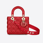 Lady Dior My ABCDior Bag Poppy Red Cannage Lambskin M0538OCEA M53R