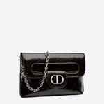 Medium DiorDouble Bag Black Crinkled Patent Lambskin M8641BNDM M900