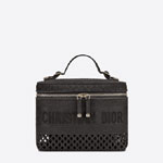 DiorTravel Vanity Case Black Mesh Embroidery S5480VWRA M911