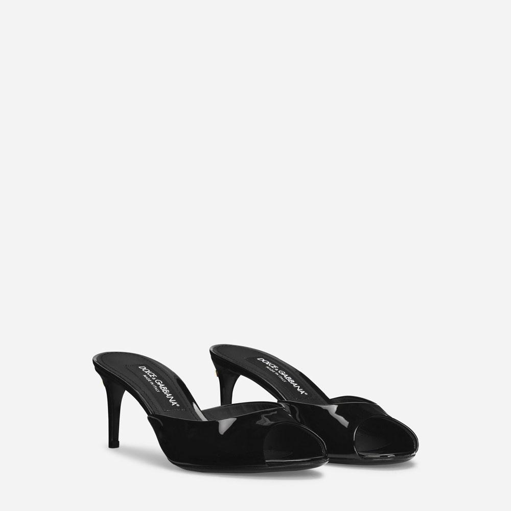 DG Patent leather mules in Black CR1522A147180999: Image 2