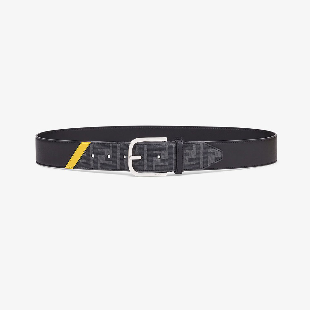 Fendi Black Leather Belt 7C0400 A9XS F0R2A: Image 1