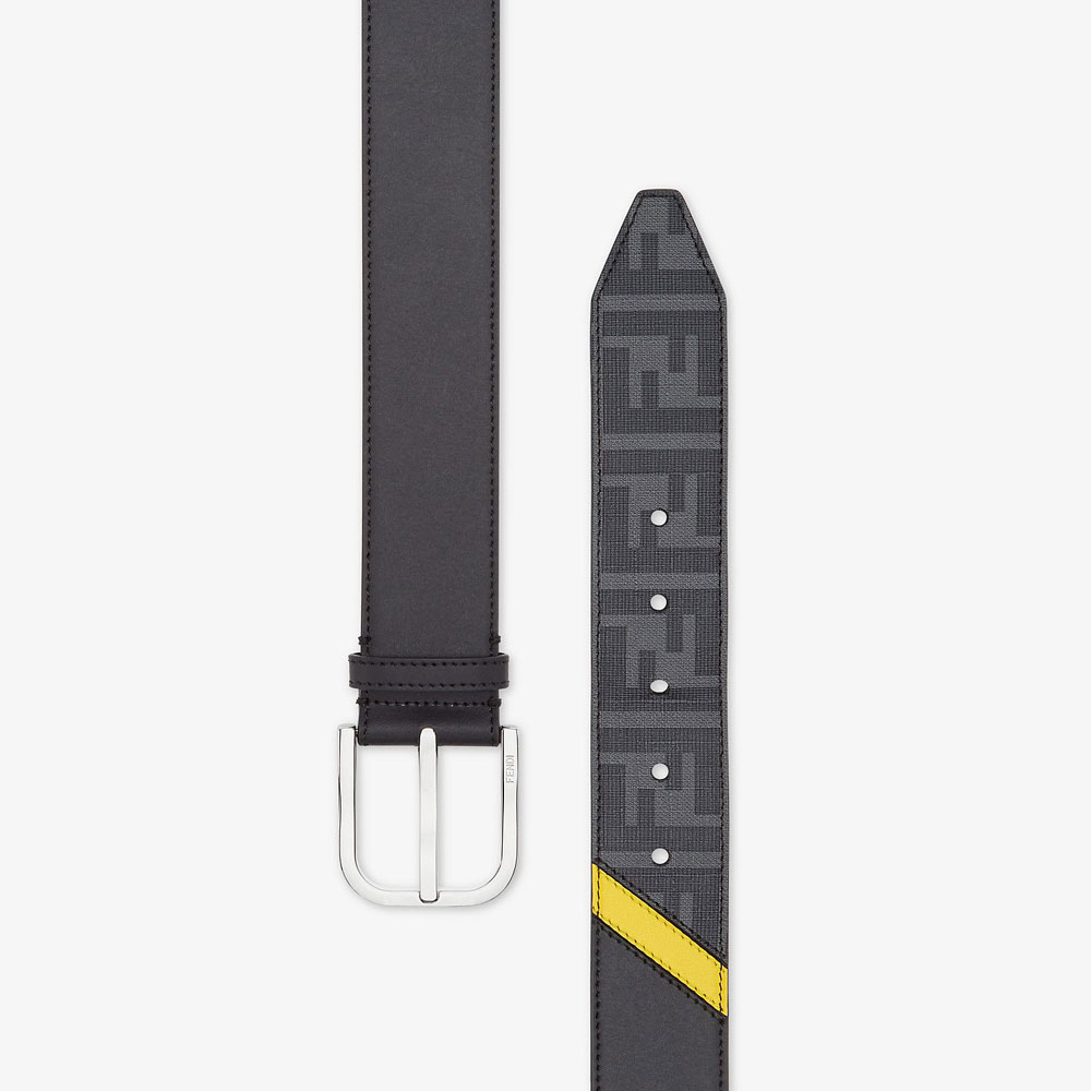 Fendi Black Leather Belt 7C0400 A9XS F0R2A: Image 2