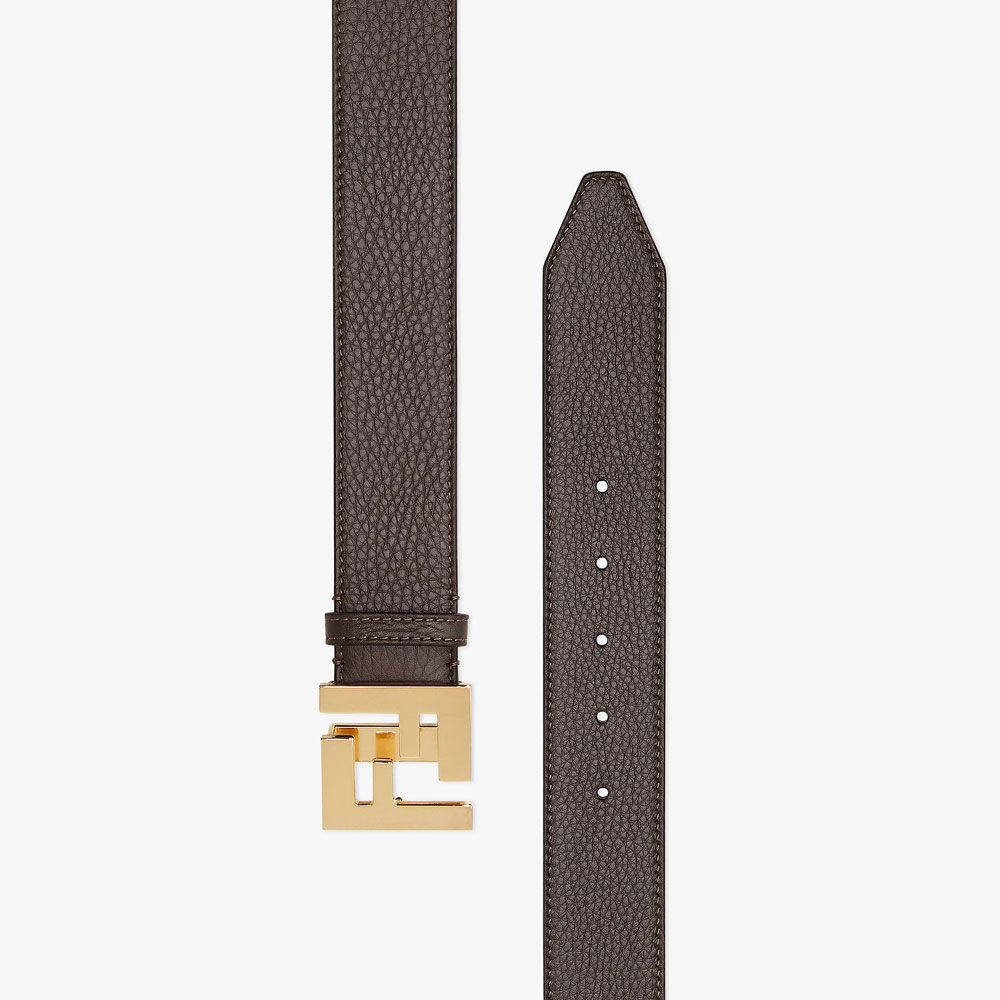 Fendi Brown Cuoio Romano Leather Belt 7C0403 SFR F12G2: Image 2