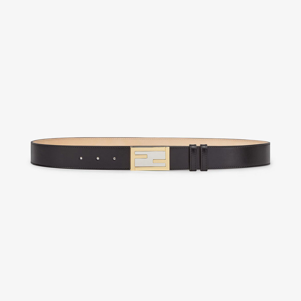 Fendi Black Leather Belt 7C0436 AC91 F1A6B: Image 1