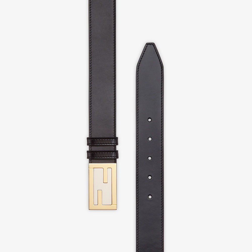 Fendi Black Leather Belt 7C0436 AC91 F1A6B: Image 2