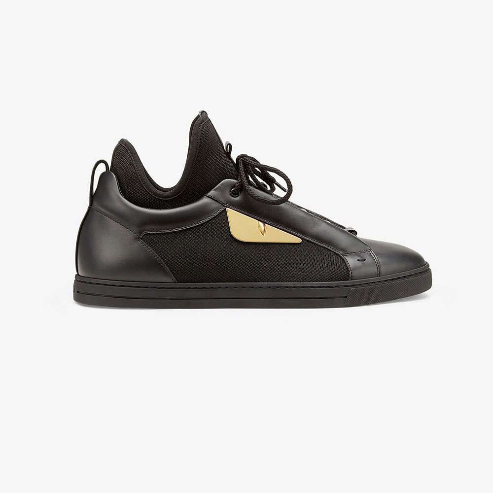 Fendi Sneakers Black Tech Fabric High Tops 7E1154 A2C5 F0ABB: Image 1
