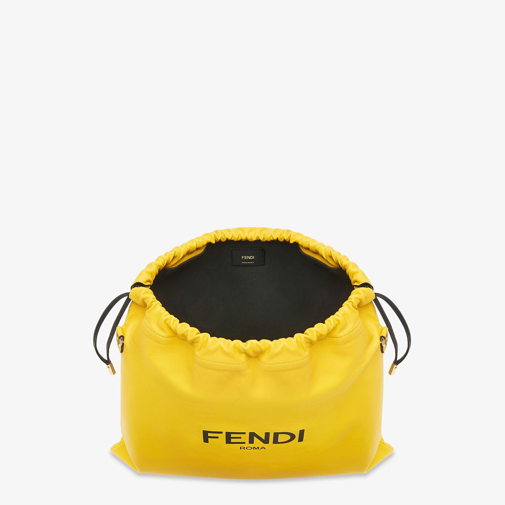 Fendi Pack Medium Pouch Yellow Nappa Leather Bag 7VA511 ADM9 F0V3C: Image 4
