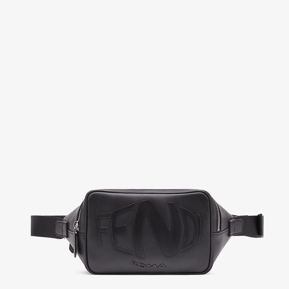 Fendi Black Leather Belt Bag 7VA526 AFSR F0GXN: Image 1