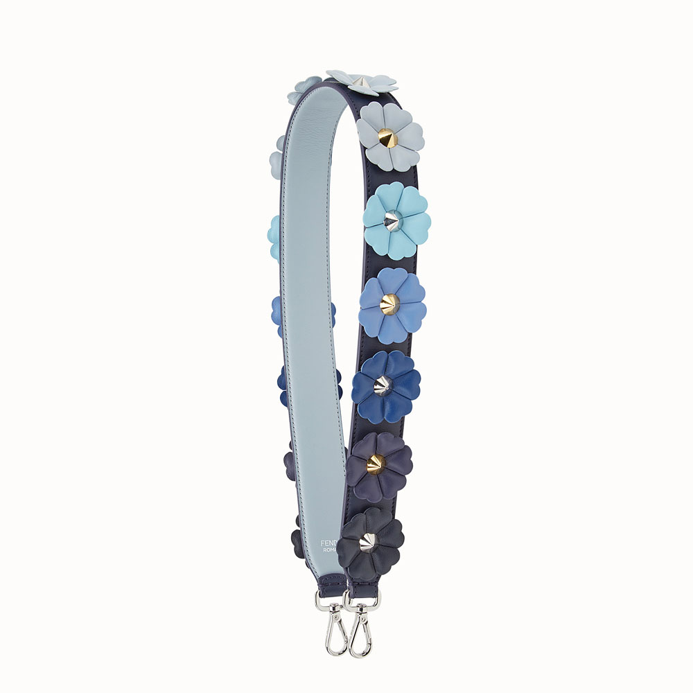 Fendi Shoulder strap you in blue with flowers 8AV0779YTF09SQ: Image 1